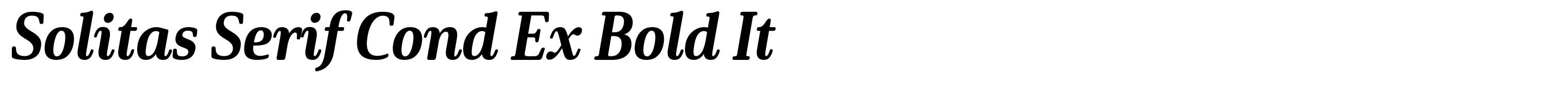 Solitas Serif Cond Ex Bold It